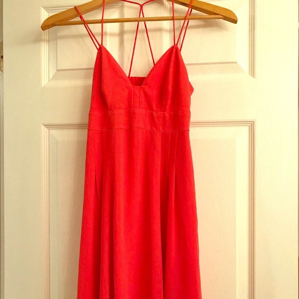 Coral strappy express dress